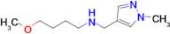 4-Methoxy-N-((1-methyl-1h-pyrazol-4-yl)methyl)butan-1-amine