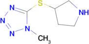 1-Methyl-5-(pyrrolidin-3-ylthio)-1h-tetrazole