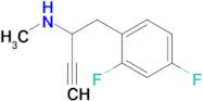 1-(2,4-Difluorophenyl)-N-methylbut-3-yn-2-amine