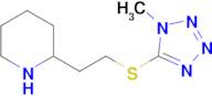 2-(2-((1-Methyl-1h-tetrazol-5-yl)thio)ethyl)piperidine