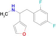 2-(2,4-Difluorophenyl)-1-(furan-3-yl)-N-methylethan-1-amine