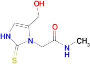 2-[5-(hydroxymethyl)-2-sulfanylidene-2,3-dihydro-1H-imidazol-1-yl]-N-methylacetamide