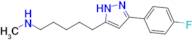 {5-[3-(4-fluorophenyl)-1H-pyrazol-5-yl]pentyl}(methyl)amine