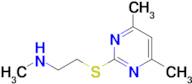 2-((4,6-Dimethylpyrimidin-2-yl)thio)-N-methylethan-1-amine