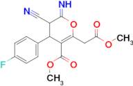 methyl 3-cyano-4-(4-fluorophenyl)-2-imino-6-(2-methoxy-2-oxoethyl)-3,4-dihydro-2H-pyran-5-carboxylate
