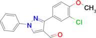 3-(3-Chloro-4-methoxyphenyl)-1-phenyl-1h-pyrazole-4-carbaldehyde