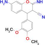 7-amino-4-(3,4-dimethoxyphenyl)-2-imino-3,4-dihydro-2H-1-benzopyran-3-carbonitrile