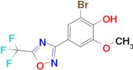 2-Bromo-6-methoxy-4-(5-(trifluoromethyl)-1,2,4-oxadiazol-3-yl)phenol