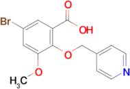 5-Bromo-3-methoxy-2-(pyridin-4-ylmethoxy)benzoic acid