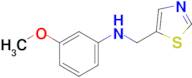 3-Methoxy-N-(thiazol-5-ylmethyl)aniline