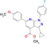 Methyl 3-cyclopropyl-1-(4-fluorophenyl)-6-(4-methoxyphenyl)-1h-pyrazolo[3,4-b]pyridine-4-carboxyla…