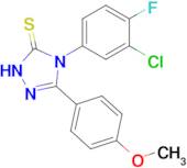 4-(3-chloro-4-fluorophenyl)-3-(4-methoxyphenyl)-4,5-dihydro-1H-1,2,4-triazole-5-thione