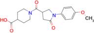 1-(1-(4-Methoxyphenyl)-5-oxopyrrolidine-3-carbonyl)piperidine-4-carboxylic acid