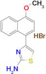 4-(4-methoxynaphthalen-1-yl)-1,3-thiazol-2-amine hydrobromide