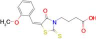 (E)-4-(5-(2-Methoxybenzylidene)-4-oxo-2-thioxothiazolidin-3-yl)butanoic acid