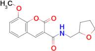 8-Methoxy-2-oxo-N-((tetrahydrofuran-2-yl)methyl)-2h-chromene-3-carboxamide