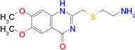 2-{[(2-aminoethyl)sulfanyl]methyl}-6,7-dimethoxy-1,4-dihydroquinazolin-4-one