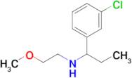 1-(3-Chlorophenyl)-N-(2-methoxyethyl)propan-1-amine