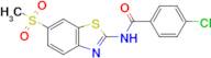 4-Chloro-N-(6-(methylsulfonyl)benzo[d]thiazol-2-yl)benzamide