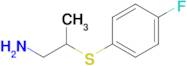 2-((4-Fluorophenyl)thio)propan-1-amine