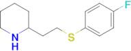 2-(2-((4-Fluorophenyl)thio)ethyl)piperidine