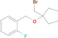 1-(((1-(Bromomethyl)cyclopentyl)oxy)methyl)-2-fluorobenzene