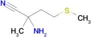 2-Amino-2-methyl-4-(methylthio)butanenitrile