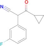 3-Cyclopropyl-2-(3-fluorophenyl)-3-oxopropanenitrile