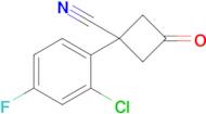 1-(2-Chloro-4-fluorophenyl)-3-oxocyclobutane-1-carbonitrile