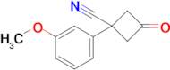 1-(3-Methoxyphenyl)-3-oxocyclobutane-1-carbonitrile