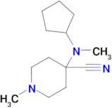 4-(Cyclopentyl(methyl)amino)-1-methylpiperidine-4-carbonitrile