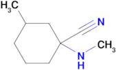3-Methyl-1-(methylamino)cyclohexane-1-carbonitrile