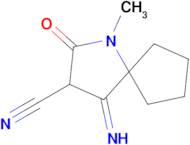 4-imino-1-methyl-2-oxo-1-azaspiro[4.4]nonane-3-carbonitrile
