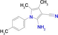 2-Amino-4,5-dimethyl-1-(p-tolyl)-1h-pyrrole-3-carbonitrile