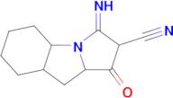 3-imino-1-oxo-decahydro-1H-cyclohexa[b]pyrrolizine-2-carbonitrile