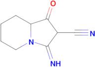 3-imino-1-oxo-octahydroindolizine-2-carbonitrile