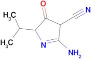 5-amino-3-oxo-2-(propan-2-yl)-3,4-dihydro-2H-pyrrole-4-carbonitrile