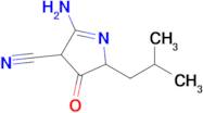 5-amino-2-(2-methylpropyl)-3-oxo-3,4-dihydro-2H-pyrrole-4-carbonitrile