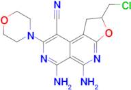5,6-Diamino-2-(chloromethyl)-8-morpholino-1,2-dihydrofuro[2,3-c][2,7]naphthyridine-9-carbonitrile