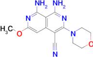 1,8-Diamino-6-methoxy-3-morpholino-2,7-naphthyridine-4-carbonitrile