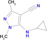 5-(Cyclopropylamino)-1,3-dimethyl-1h-pyrazole-4-carbonitrile