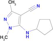 5-(Cyclopentylamino)-1,3-dimethyl-1h-pyrazole-4-carbonitrile