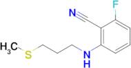 2-Fluoro-6-((3-(methylthio)propyl)amino)benzonitrile