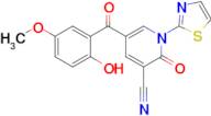 5-(2-Hydroxy-5-methoxybenzoyl)-2-oxo-1-(thiazol-2-yl)-1,2-dihydropyridine-3-carbonitrile