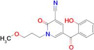 5-(2-Hydroxybenzoyl)-1-(3-methoxypropyl)-2-oxo-1,2-dihydropyridine-3-carbonitrile