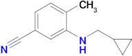 3-((Cyclopropylmethyl)amino)-4-methylbenzonitrile