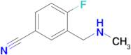 4-Fluoro-3-((methylamino)methyl)benzonitrile