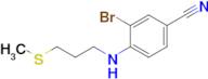 3-Bromo-4-((3-(methylthio)propyl)amino)benzonitrile
