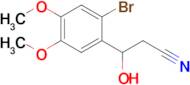 3-(2-Bromo-4,5-dimethoxyphenyl)-3-hydroxypropanenitrile