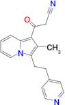 3-(2-Methyl-3-(2-(pyridin-4-yl)ethyl)indolizin-1-yl)-3-oxopropanenitrile